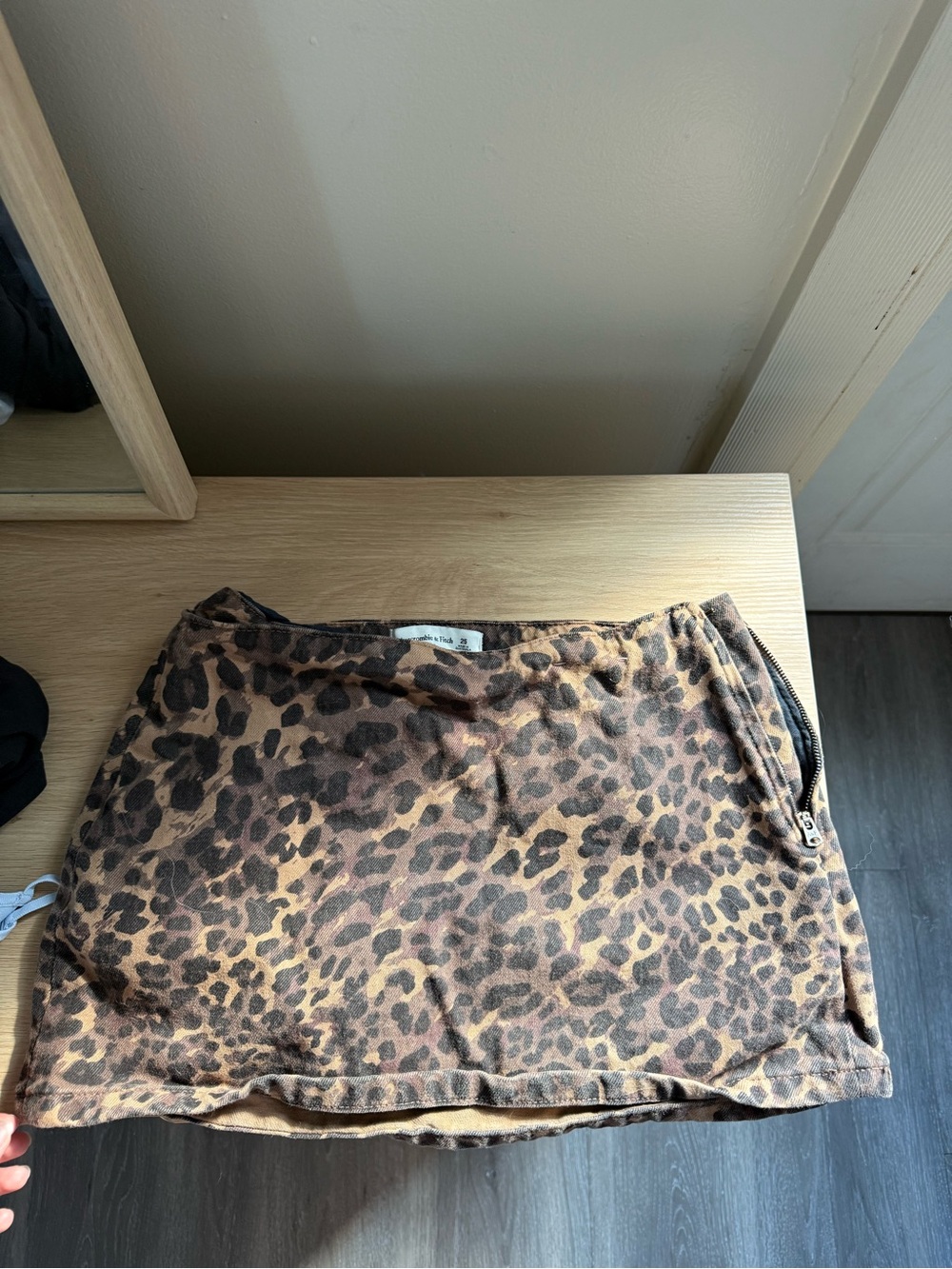 Abercrombie & Fitch Leopard Print Mini Skirt - Brown and Black